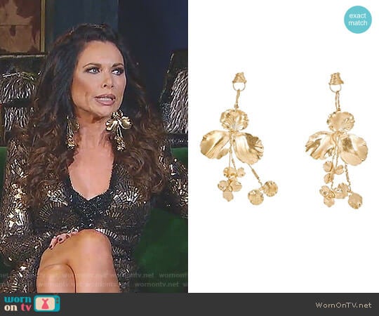 Balenciaga Flower Drop Earrings worn by LeeAnne Locken on The Real Housewives of Dallas