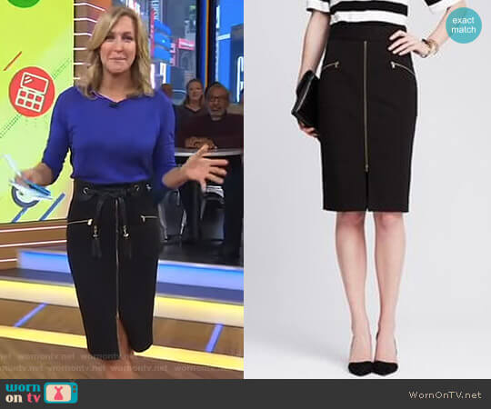 Banana Republic Sloan Skirt worn by Lara Spencer on Good Morning America