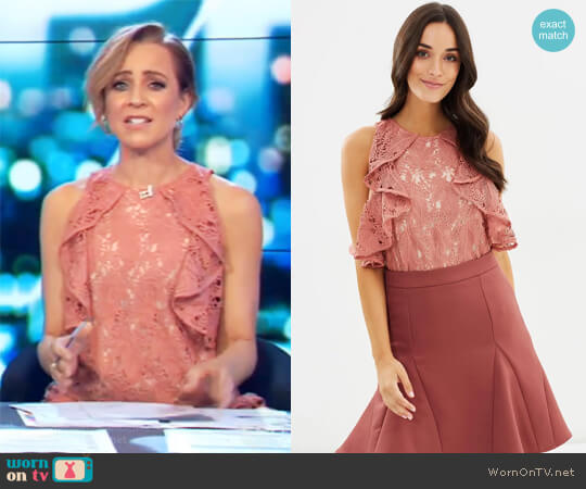 Cooper St Monaco Top worn by Carrie Bickmore on The Project