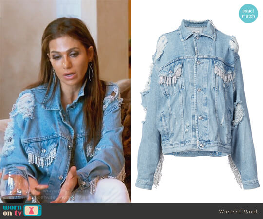 Death by Dolls Denim Jacket worn by Peggy Sulahian on The Real Housewives of Orange County