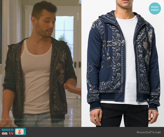 Dolce & Gabbana Medal Print Hoodie worn by Sam Flores (Rafael de la Fuente) on Dynasty
