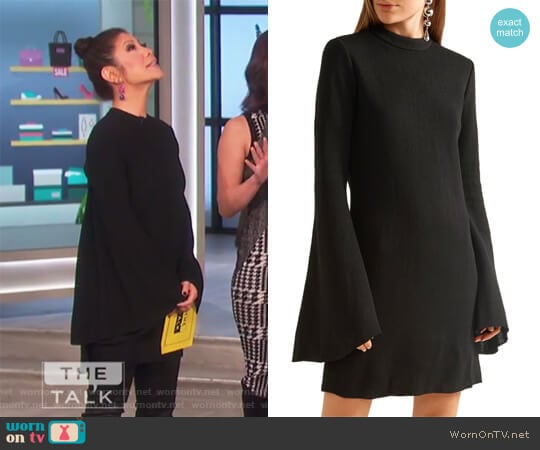 Ellery Duckie stretch-knit mini dress worn by Julie Chen on The Talk