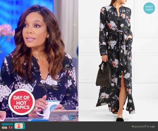 Equipment Britten floral-print silk crepe de chine maxi dress worn by Sunny Hostin on The View