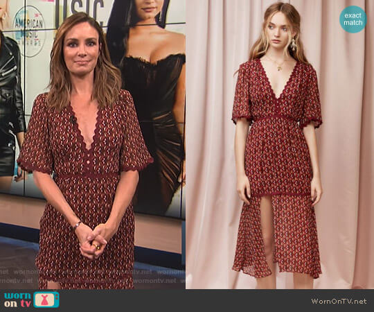 Finders Keepers The Label Drift Midi Dress worn by Catt Sadler on E! News