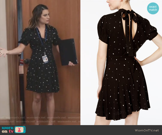 Free People Abbie Printed Mini Dress worn by Valentina Barella (Lea Michele) on The Mayor