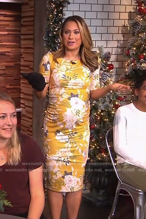 Ginger’s yellow floral maternity dress on Good Morning America