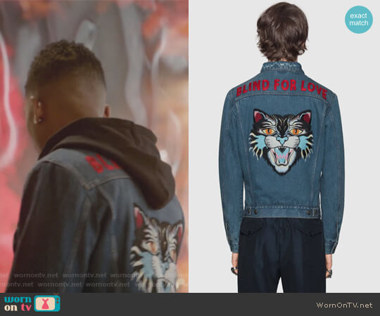 Gucci Denim Jacket with Embroideries worn by Hakeem Lyon (Bryshere Y. Gray) on Empire