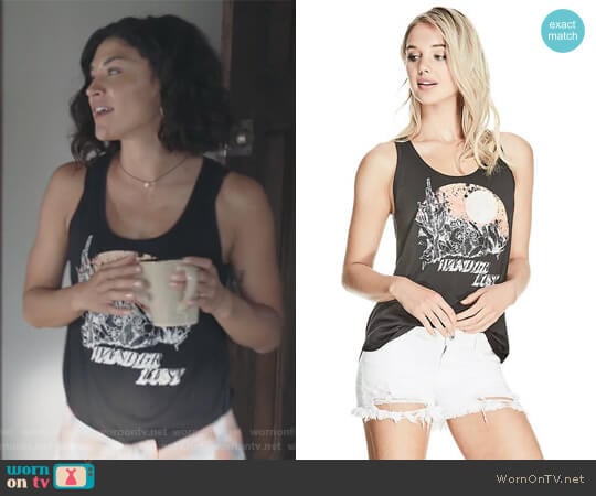 Guess Wanderlust Graphic Tank worn by Nessa (Jessica Szohr) on Shameless