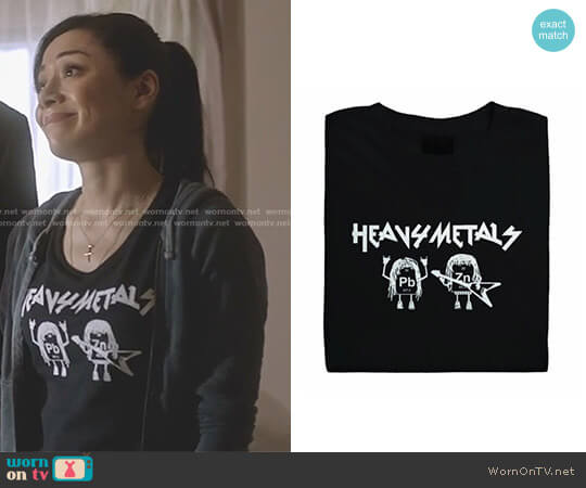 Mental Floss Womens Heavy Metals T-shirt worn by Ella Lopez (Aimee Garcia) on Lucifer