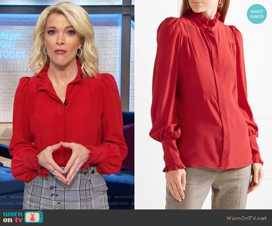 Isabel Marant Sloan ruffled silk crepe de chine blouse worn by Megyn Kelly on Today