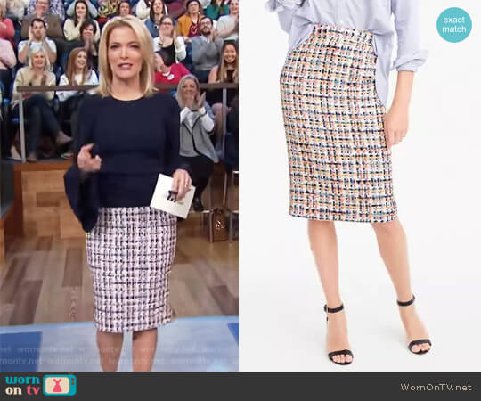 J.Crew Collection pencil skirt in French tweed worn by Megyn Kelly on Today
