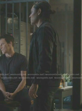 John’s black camo bomber jacket on The Gifted