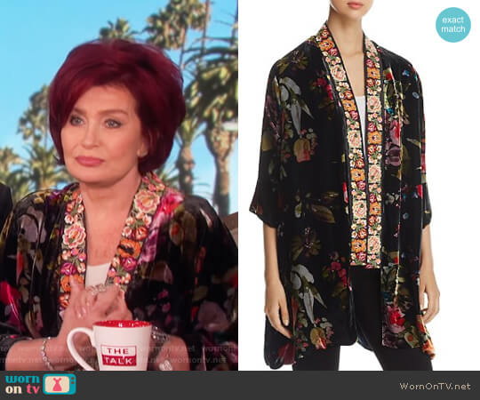 Johnny Was Kehlani Reversible Kimono Jacket worn by Sharon Osbourne on The Talk