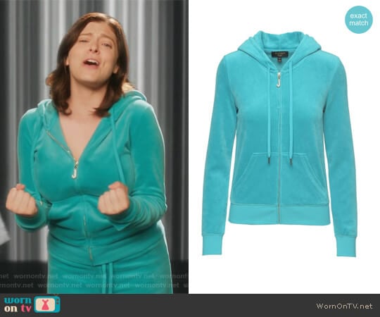 Juicy Couture J Bling Velour Robertson Jacket worn by Rebecca Bunch (Rachel Bloom) on Crazy Ex-Girlfriend