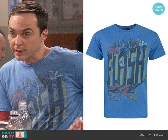 Junk Food Clothing Flash Six Super Villains T-shirt worn by Sheldon Cooper (Jim Parsons) on The Big Bang Theory