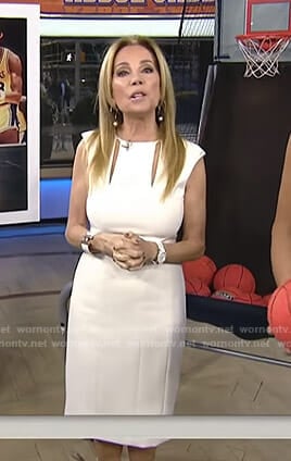 Kathie’s white cutout sheath dress on Today