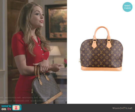 Louis Vuitton Alma PM worn by Fallon Carrington (Elizabeth Gillies) on Dynasty