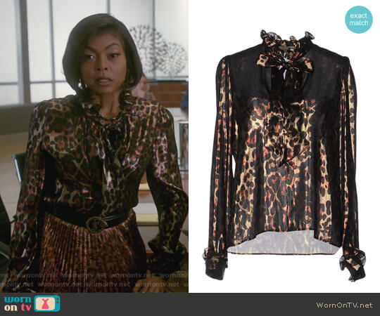 Lanvin Leopard Print Blouse worn by Cookie Lyon (Taraji P. Henson) on Empire