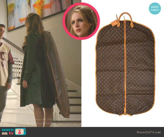 Louis Vuitton Monogram Garment Cover worn by Fallon Carrington (Elizabeth Gillies) on Dynasty