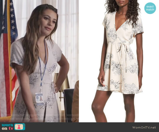 Lush Olivia Wrap Dress worn by Valentina Barella (Lea Michele) on The Mayor