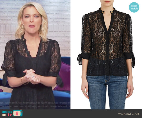 Maison Mayle Nadege Corded Lace Blouse worn by Megyn Kelly on Today