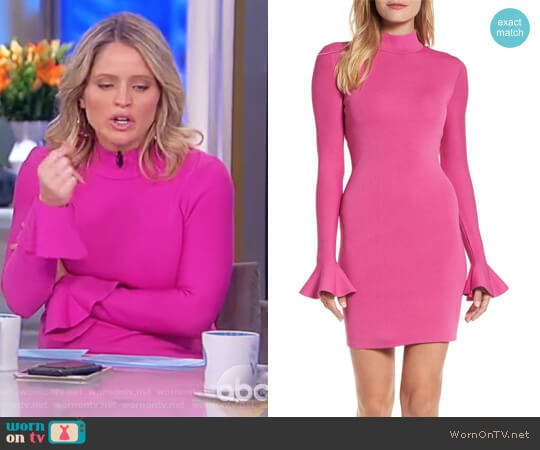 MICHAEL Michael Kors Bell Sleeve Body-Con Dress worn by Sara Haines on The View