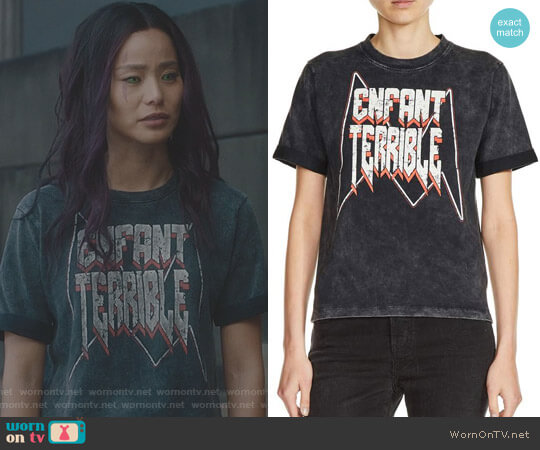 Maje Enfant Terrible Graphic Tee worn by Clarice Fong (Jamie Chung) on The Gifted