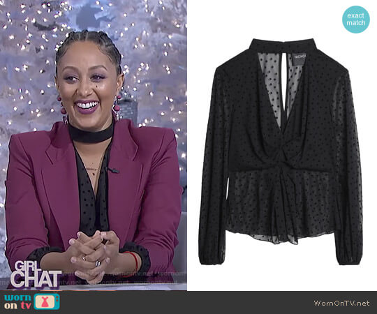 Nicholas Long Sleeved Mesh Top worn by Tamera Mowry on The Real