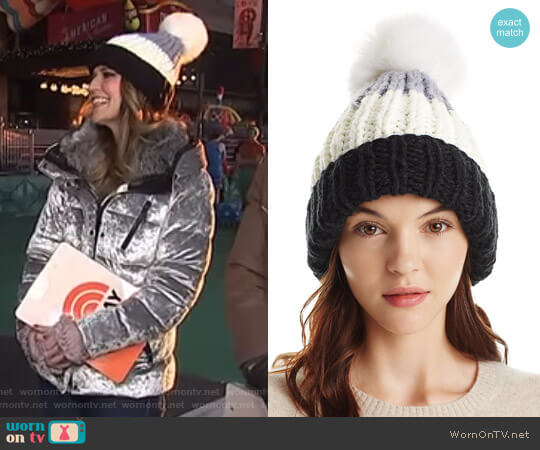 Nor La Color Block Pom-Pom Beanie worn by Savannah Guthrie on Today
