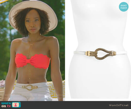 Raina Eternity Leather Belt worn by Monica Colby (Wakeema Hollis) on Dynasty
