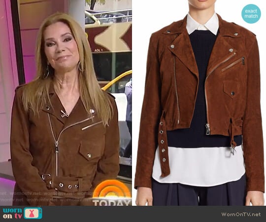 Ralph Lauren Suede Moto Jacket worn by Kathie Lee Gifford on Today