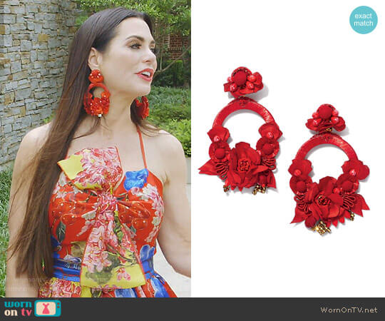 Ranjana Khan Posie Statement Earrings worn by D’Andra Simmons on The Real Housewives of Dallas