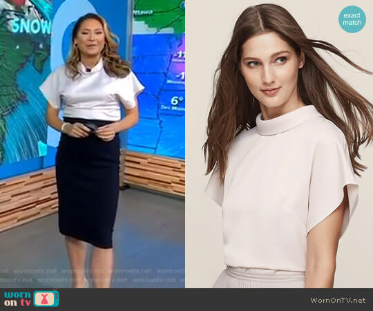 Reiss Della Top worn by Ginger Zee on Good Morning America