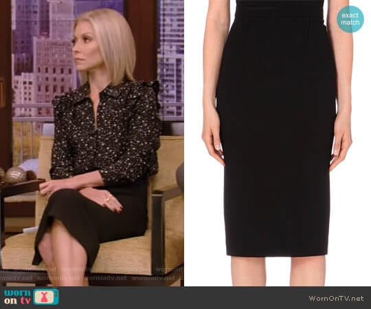 Roland Mouret Arreton Skirt worn by Kelly Ripa on Live with Kelly and Mark