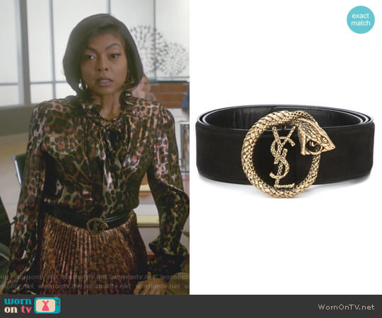 Saint Laurent Monogram serpent belt worn by Cookie Lyon (Taraji P. Henson) on Empire