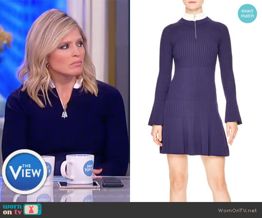 Sandro Glacen Jewel Detail Knit Dress worn by Sara Haines on The View