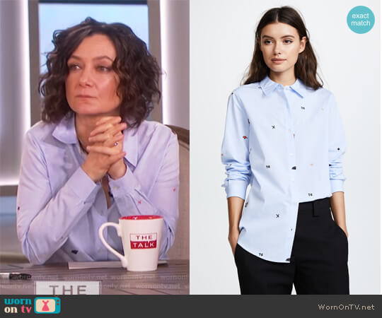 Scotch & Soda / Maison Scotch Long Sleeve Shirt worn by Sara Gilbert on The Talk