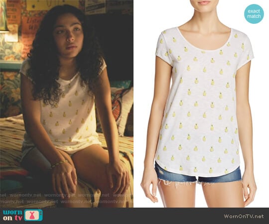 Soft Joie Jeslyn Pineapple-Print Tee worn by Molly Hernandez (Allegra Acosta) on Marvels Runaways