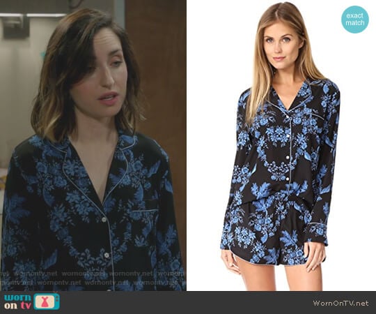 Stella McCartney Poppy Snoozing PJ Set worn by Jennifer Short (Zoe Lister-Jones) on Life in Pieces