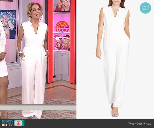 Tahari ASL Split-Neck Jumpsuit worn by Kathie Lee Gifford on Today