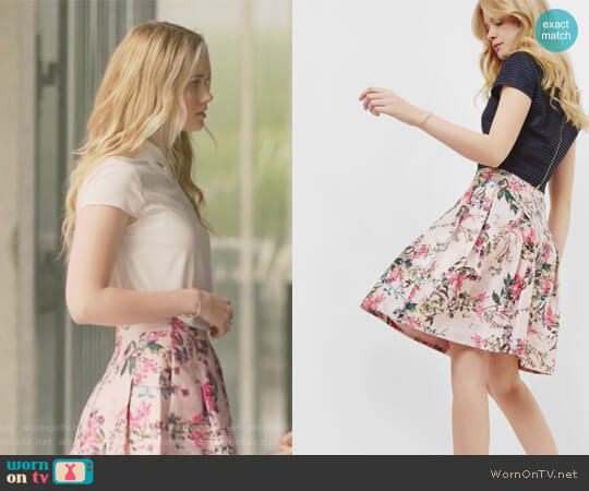 Ted Baker Blossom Jacquard full skirt worn by Karolina Dean (Virginia Gardner) on Marvels Runaways
