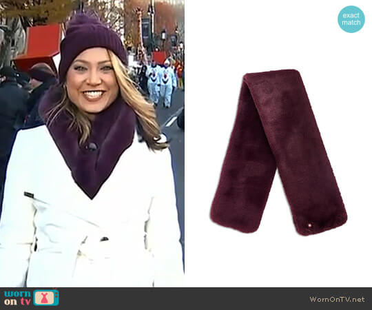 Ted Baker Softy Faux Fur Long Scarf worn by Ginger Zee on Good Morning America