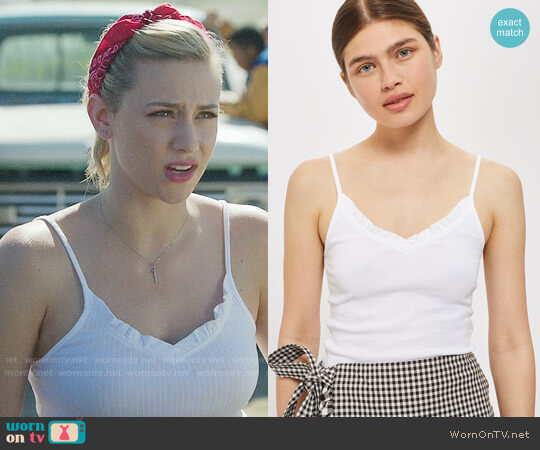 Topshop Strappy Vest worn by Betty Cooper (Lili Reinhart) on Riverdale