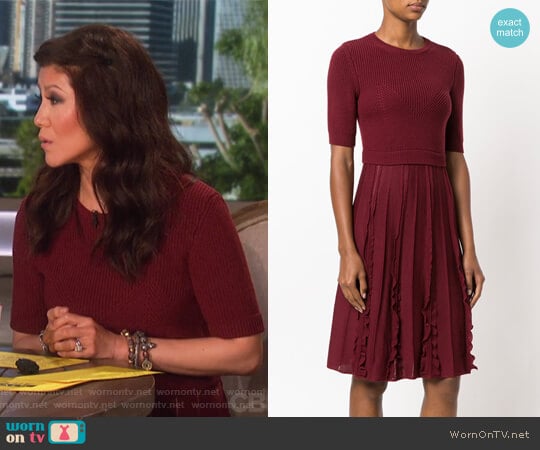 Valentino Knitted Flared Dress worn by Julie Chen on The Talk