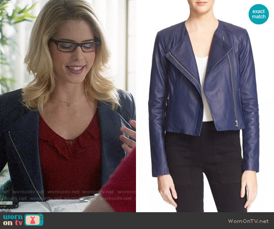Veda Dali Leather Jacket in Lapis