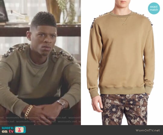 Versace Studded Cotton Sweater worn by Hakeem Lyon (Bryshere Y. Gray) on Empire
