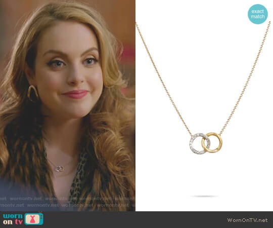Marco Bicego Yellow Gold & Diamond Circle Link Pendant worn by Fallon Carrington (Elizabeth Gillies) on Dynasty
