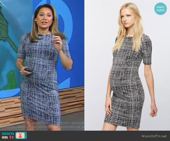 A Pea in the Pod Bodycon Maternity Sheath Dress worn by Ginger Zee on Good Morning America