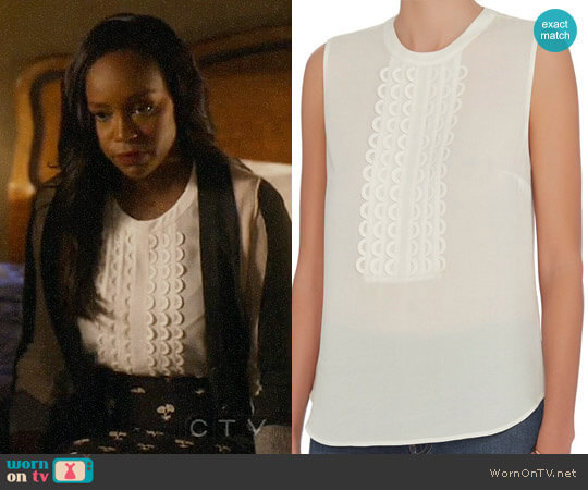 A.L.C. Silvia Top worn by Michaela Pratt (Aja Naomi King) on How to Get Away with Murder