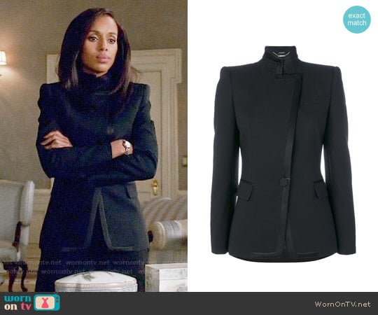 Alexander McQueen Asymmetric Jacket worn by Olivia Pope (Kerry Washington) on Scandal